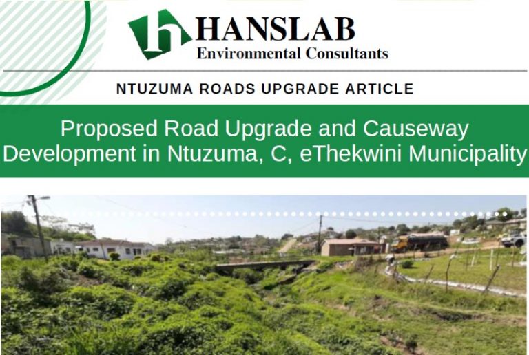 Proposed Road Upgrade and Causeway Development in Ntuzuma, C, eThekwini ...
